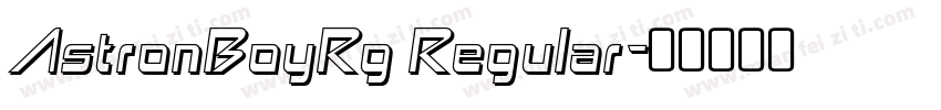 AstronBoyRg Regular字体转换